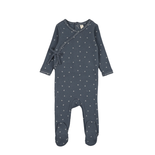 Lilette Off Navy Cherry Scallop Footie