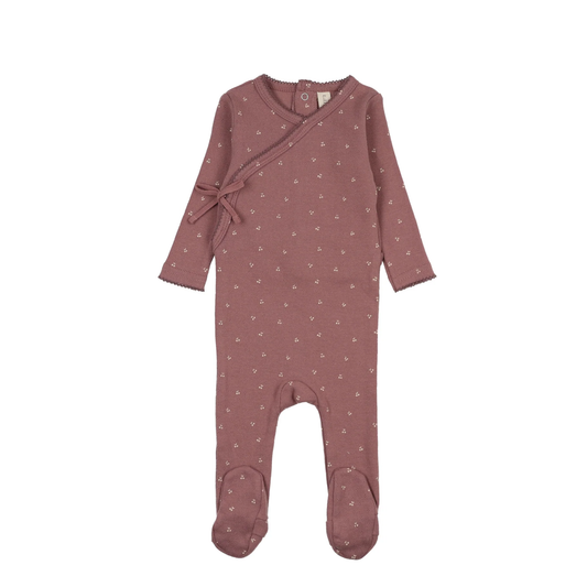 Lilette Mauve Cherry Scallop Footie