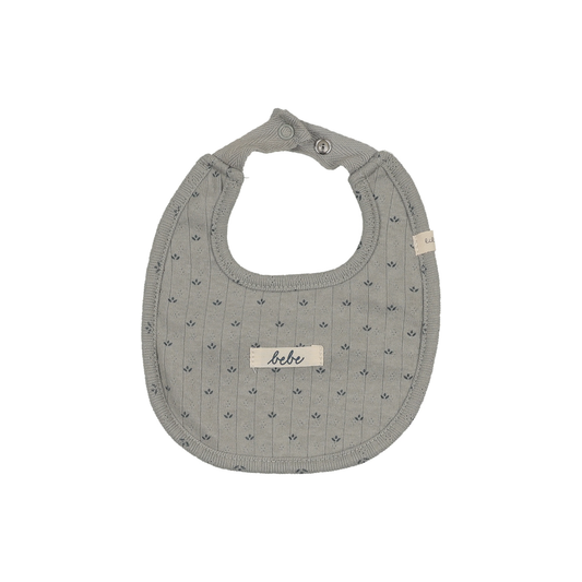 Lilette Light Blue Floret Print Bib