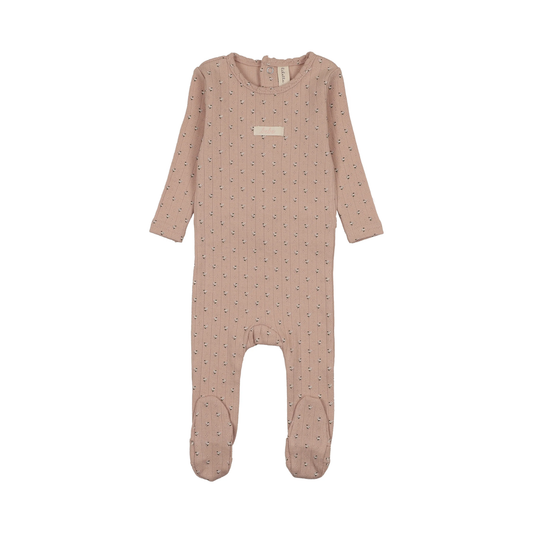 Lilette Dusty Pink Floret Print Footie