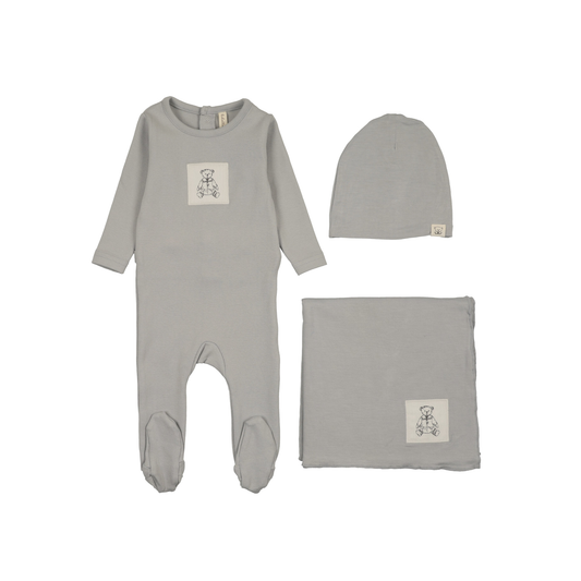 Lilette Pale Blue Graphic Tag Layette Set