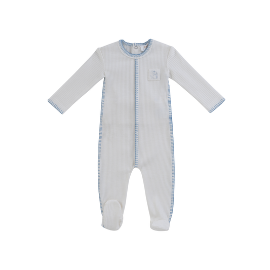 Kipp Baby Blue Bunny Rib Footie