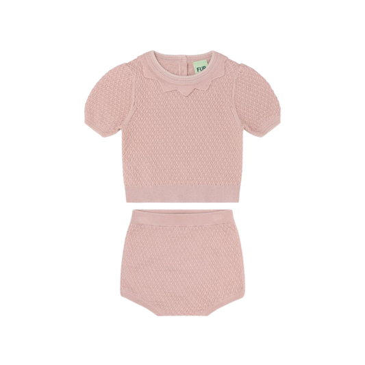Fub Pale Rose Waffle Bloomer Set
