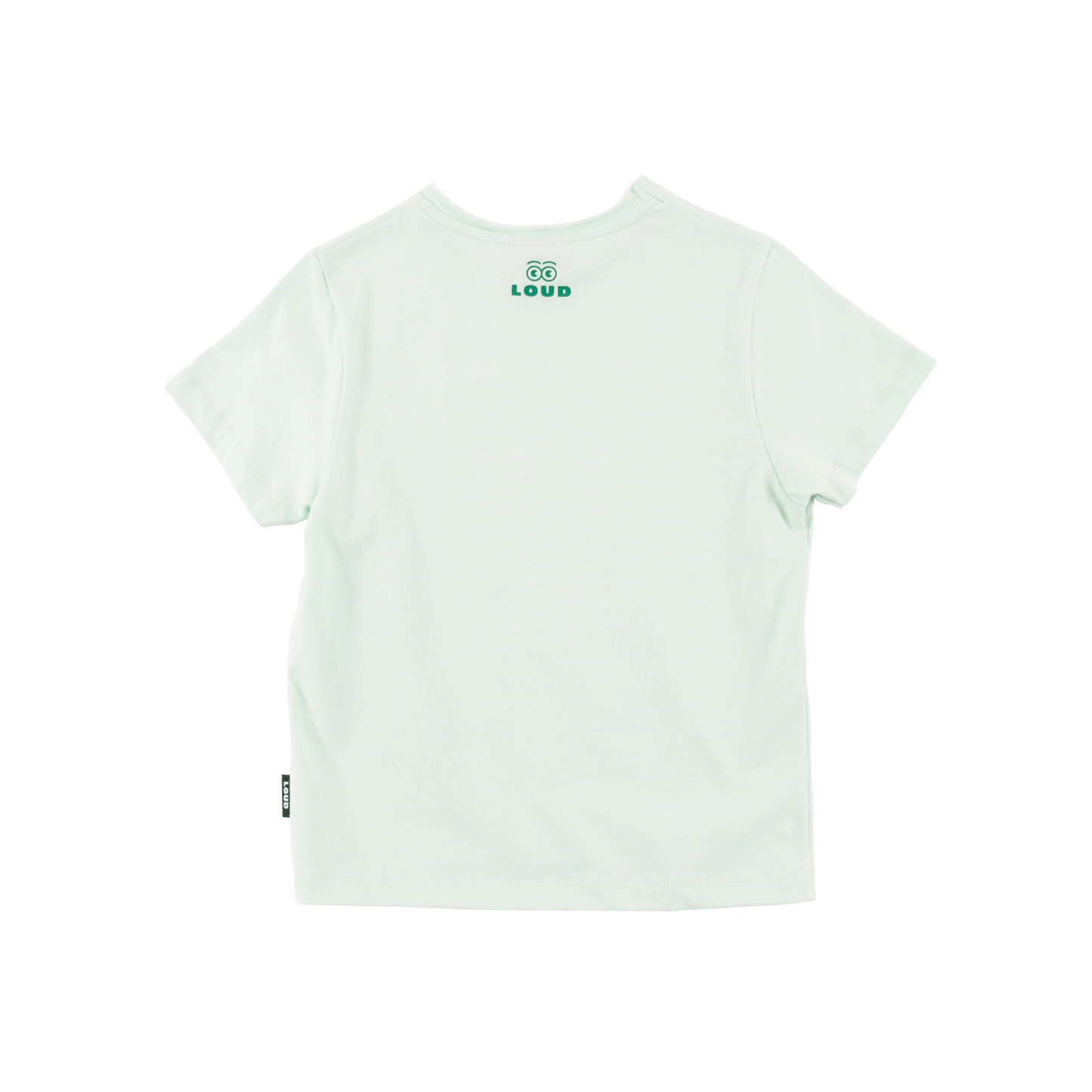Loud Jade/Lemons Relaxed Fit Raw Edge Neck Short Sleeve Tee