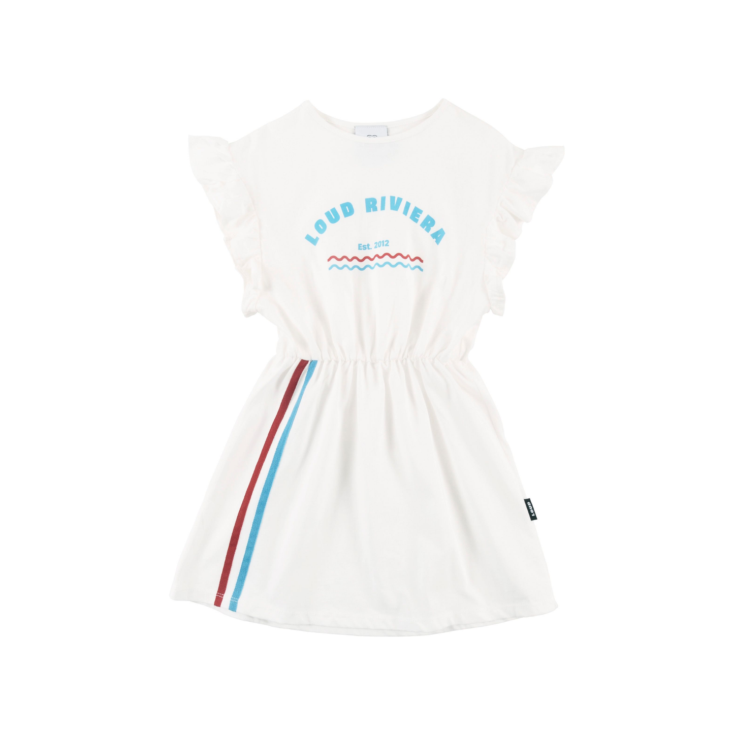 Loud Gardenia Napoli Ruffle Short Sleeve Dress