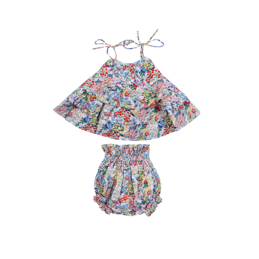 The New Society Verbena Print Bloomer Dress Set