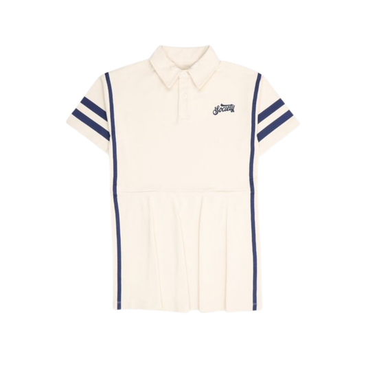 The New Society Ecru Stripe  Dress