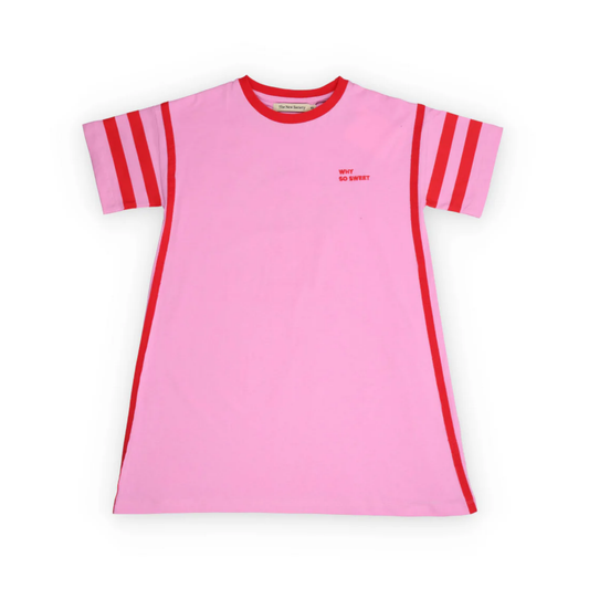 The New Society Pink Lavander Canna Stripe Dress