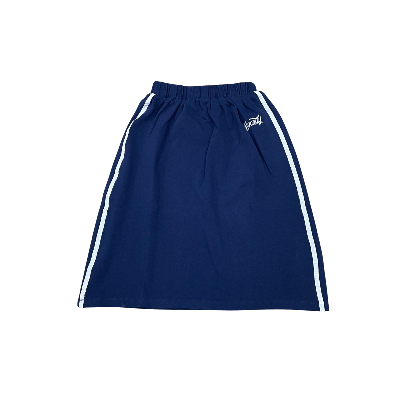 The New Society Blue Summer Midnight Knee Length Skirt