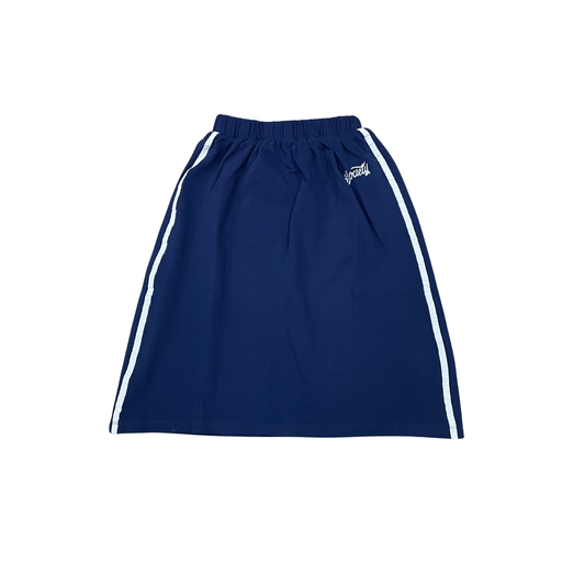 The New Society Blue Summer Midnight Knee Length Skirt