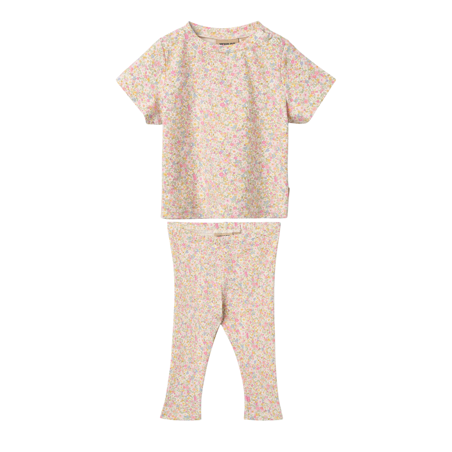 Wheat Blush Manna Flower Meadow Legging Set