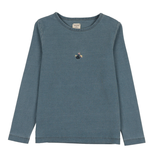 Analogie Blue Dainty Denim Tee Long Sleeve