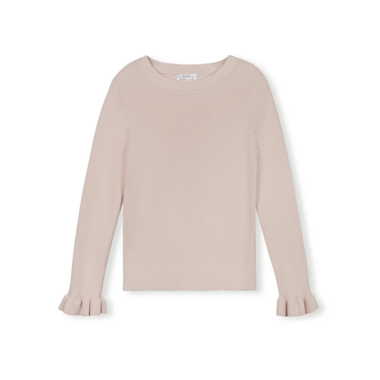 Tustello Pink Peak Ribbed Knit Sweater