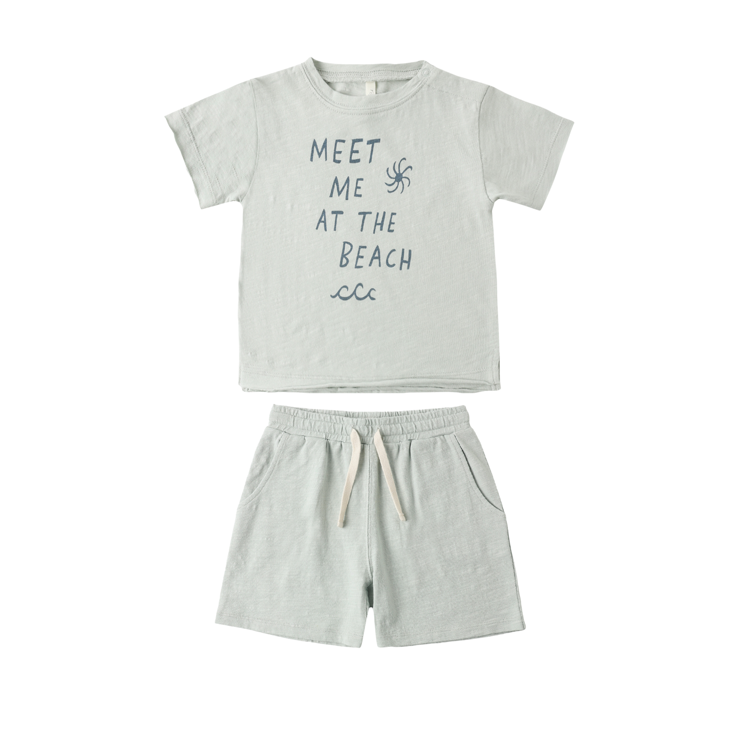 Rylee+Cru Seafoam Meet Me At The Beach Shorts Set