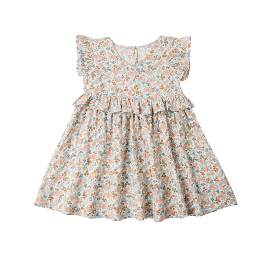 Rylee+Cru Ivory Brielle Flower Short Dress