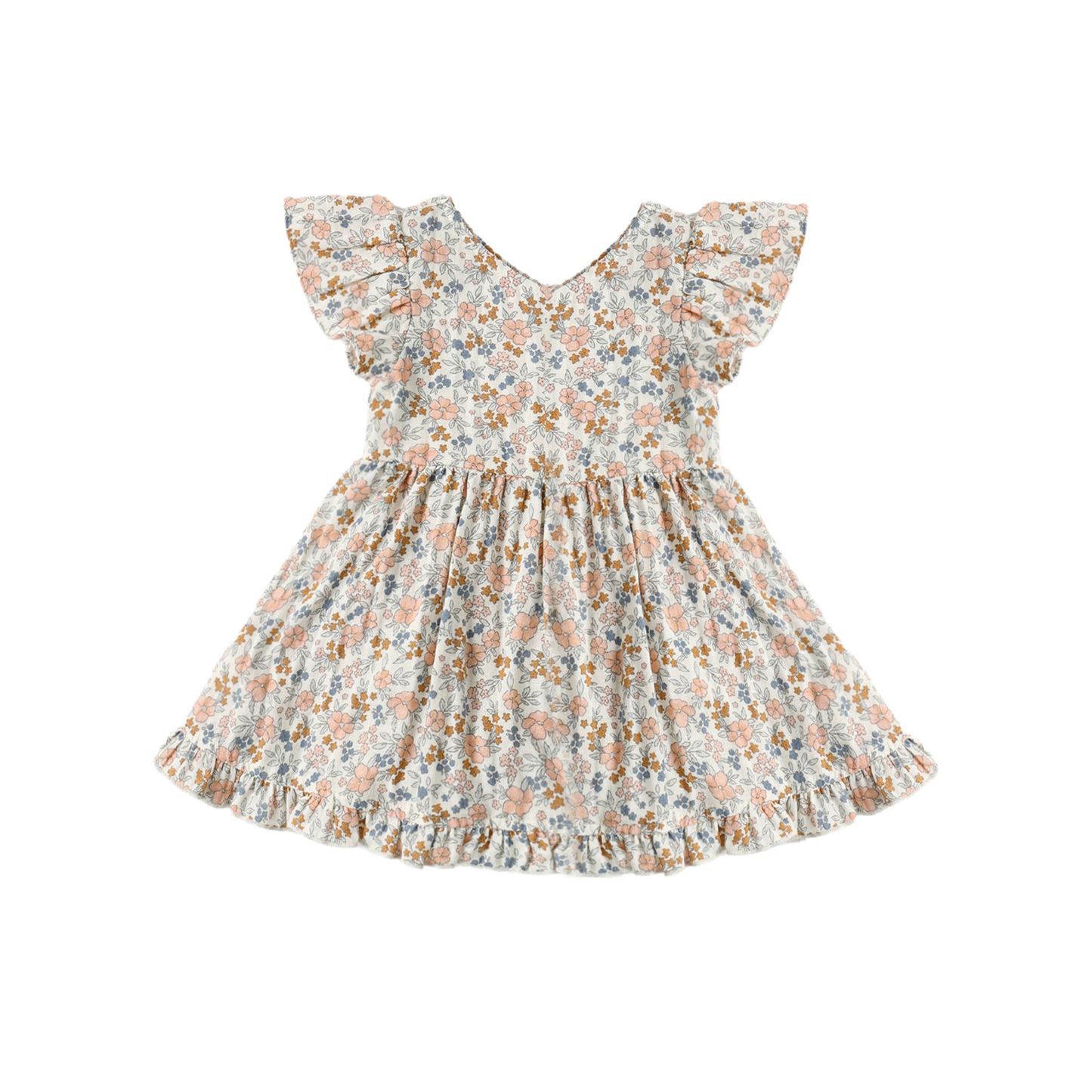 Rylee+Cru Ivory Lila Flower Sleeveless Romper