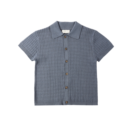 Rylee+Cru Marine Aiden Short Sleeve Polo