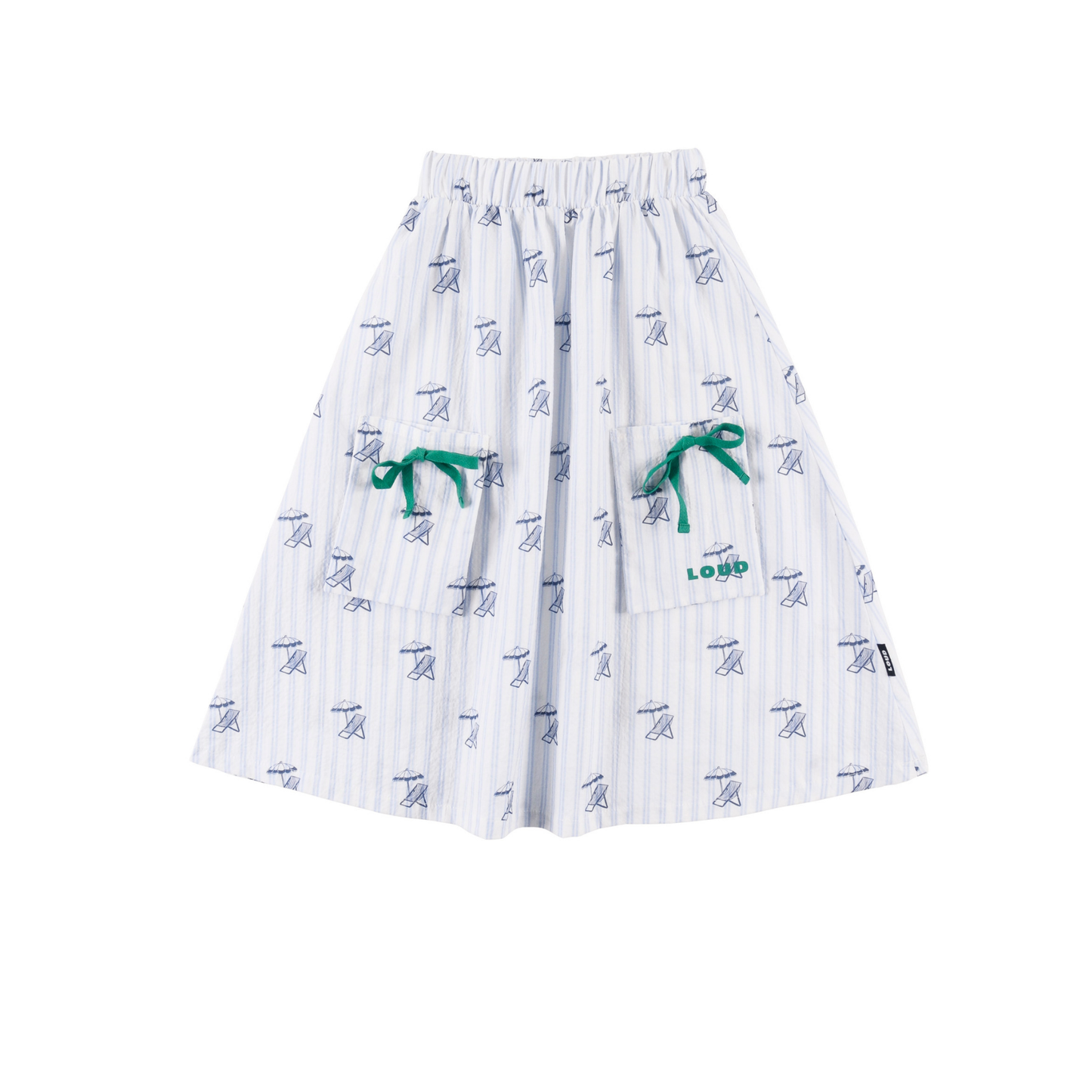 Loud Deckchair Aop Baia Knee Length Skirt