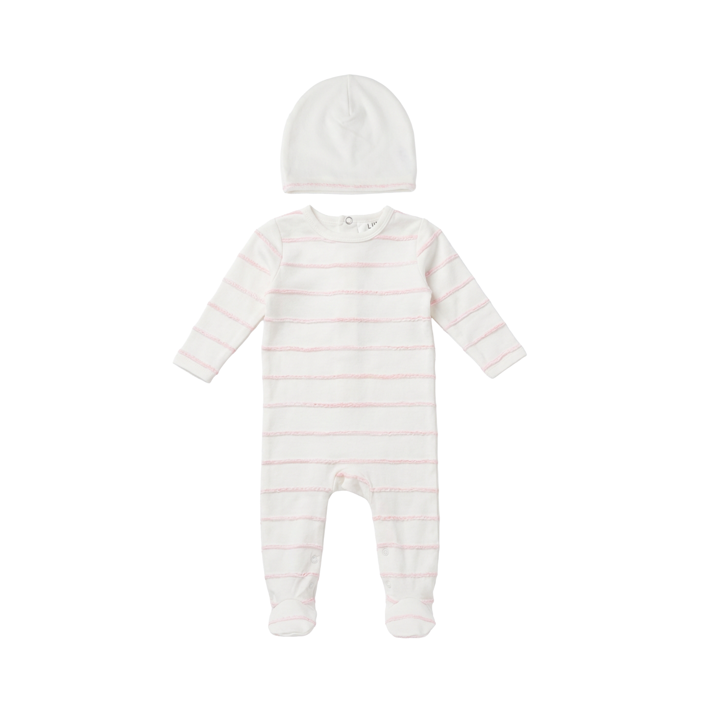 Lux Baby Pink Raised Striped Onesie