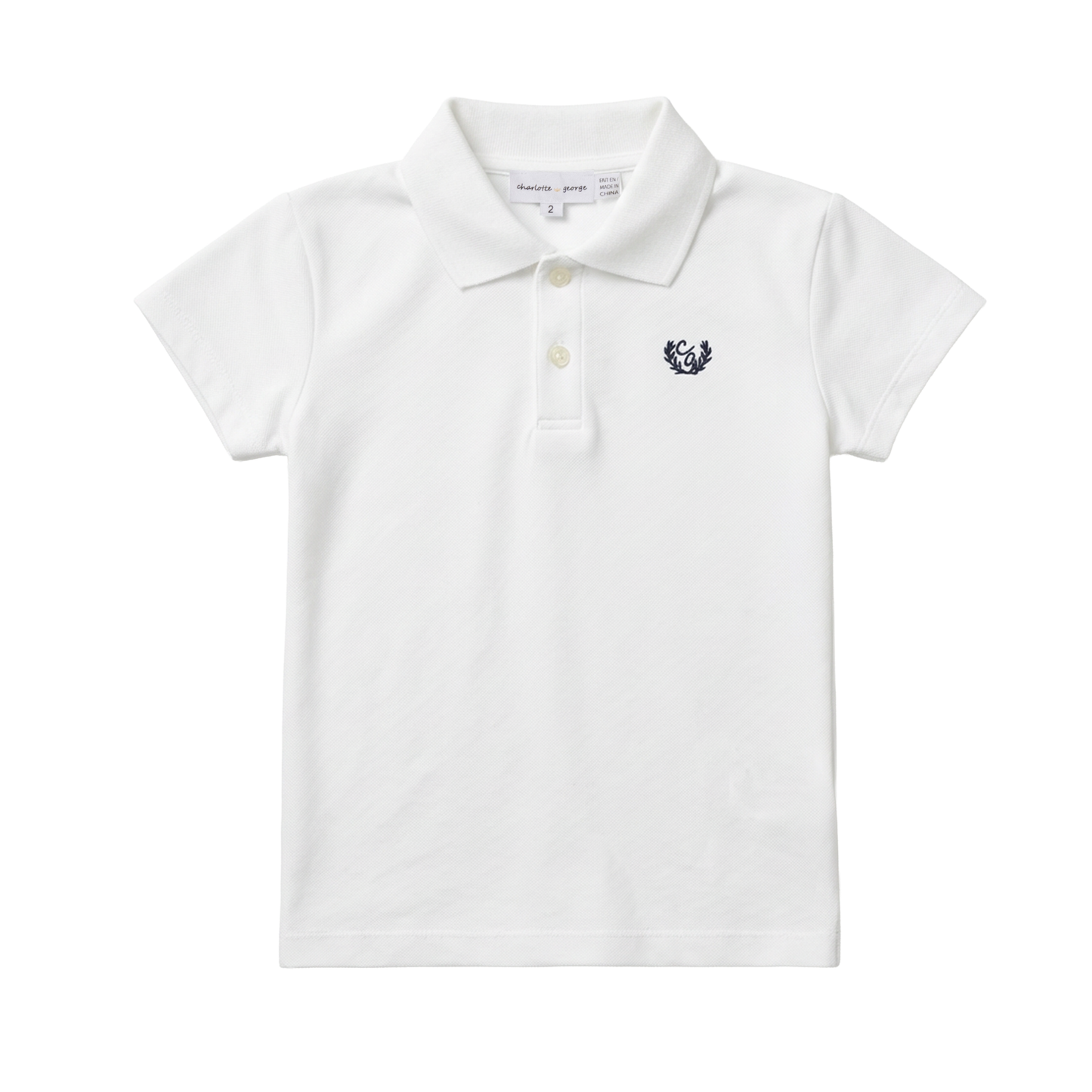 Charlotte & George White Short Sleeves Polo
