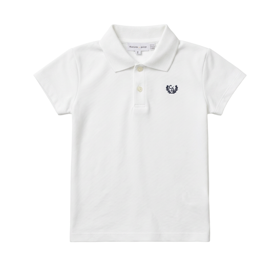 Charlotte & George White Short Sleeves Polo