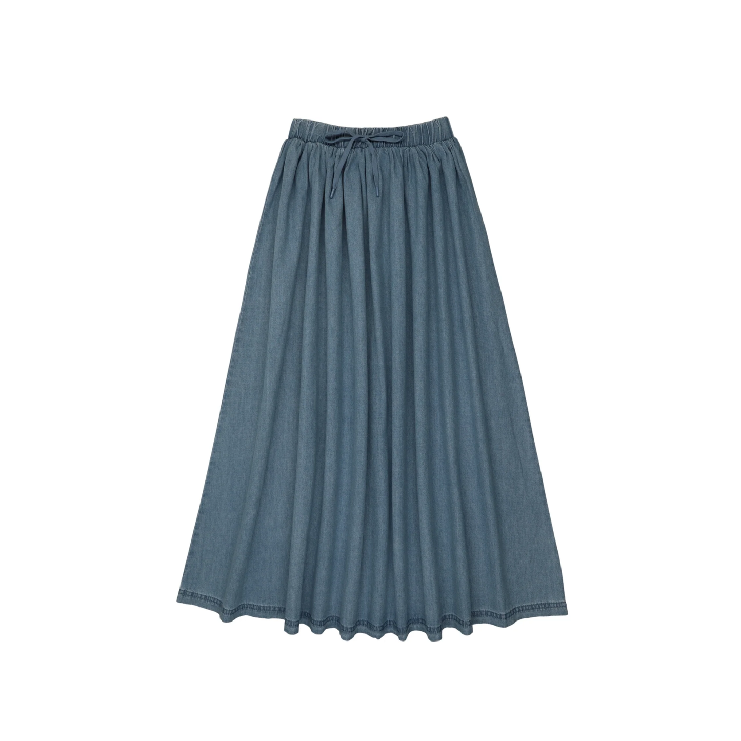 Lil Legs Mid Blue Wash Denim Drawstring Maxi