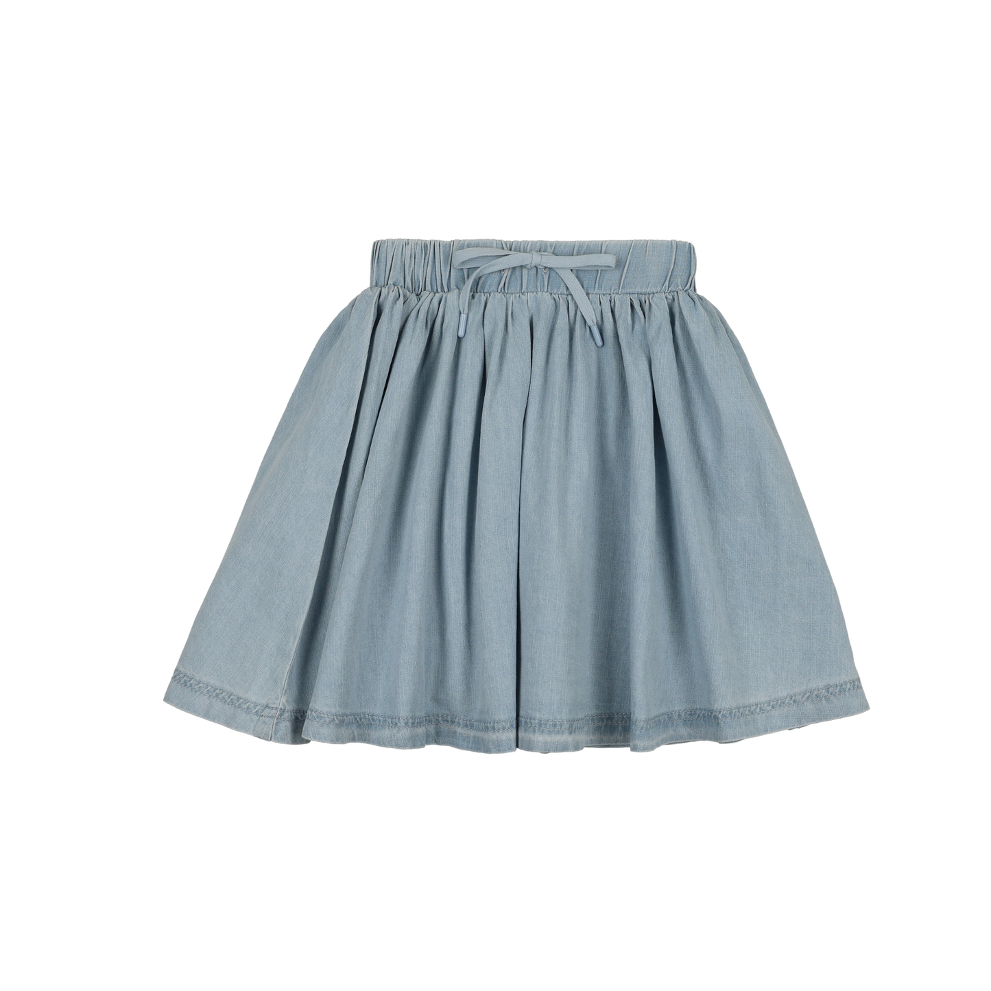 Lil Legs Light Wash Denim Drawstring Skirt