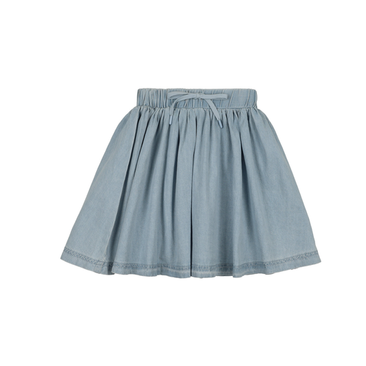 Lil Legs Light Wash Denim Drawstring Skirt