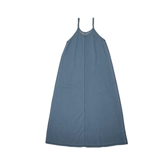 Lil Legs Blue Tencel Denim Maxi Slip Dress