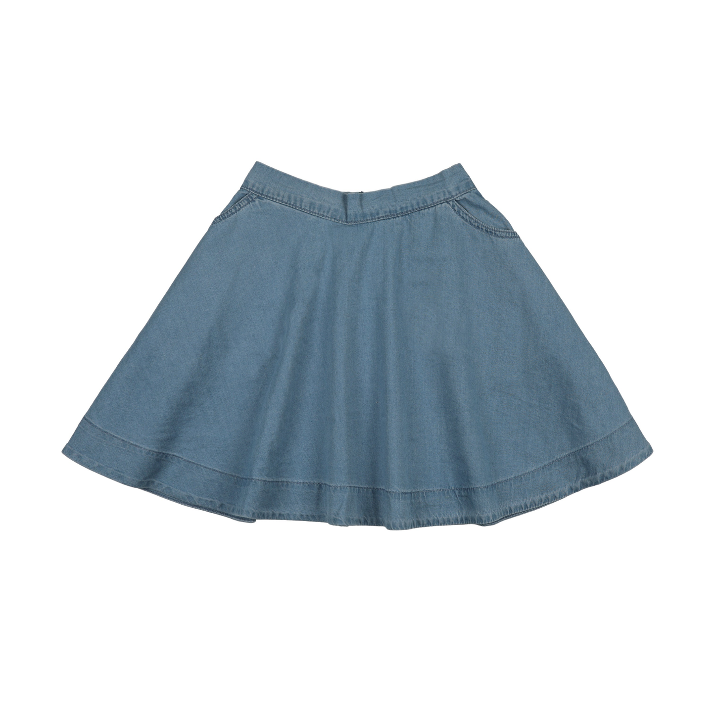 Lil Legs Blue Tencel Denim Flared Skirt