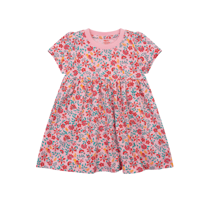 Oilily Candy Pink Doodle Short Sleeve Floral Dress