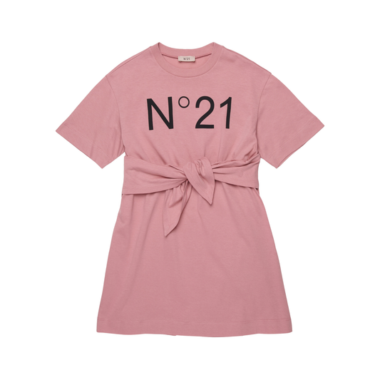N°21 0 Pink Logo Short Sleeve T-Shirt Dress