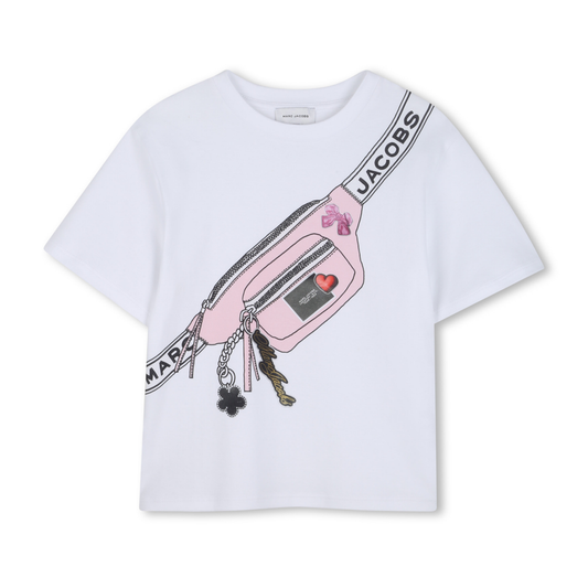 The Marc Jacobs White Trompe-L`oeil Print Bag Short Sleeve Tee