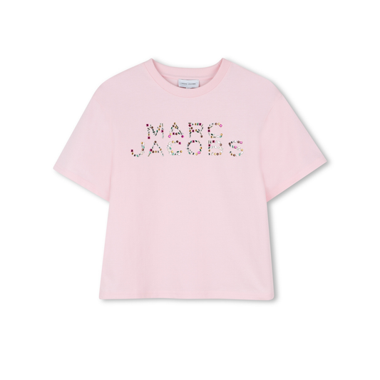 The Marc Jacobs Pink Rhinestones Short Sleeve Tee