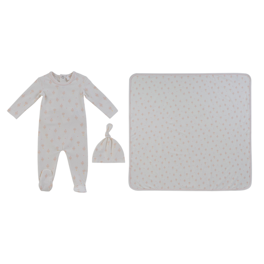 Kipp Baby Pink Up & Away Footie 3PC Set