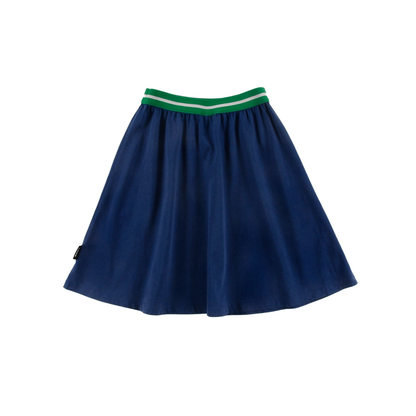 Loud Navy Washed Limoncello Knee Length Skirt