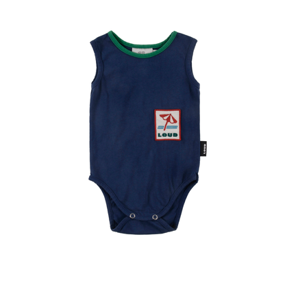 Loud Navy Washed Cala Umbrella Romper