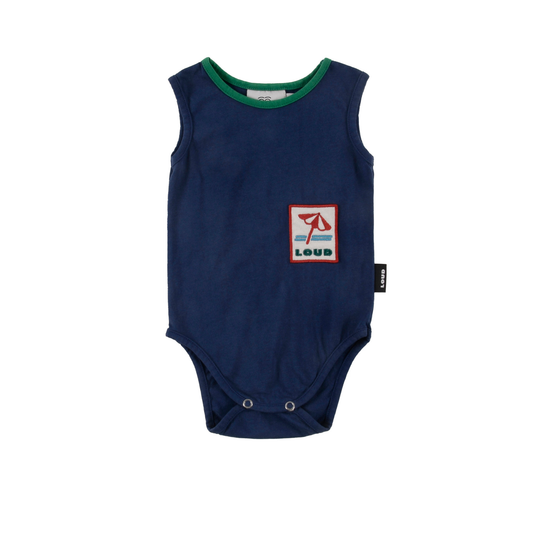 Loud Navy Washed Cala Umbrella Romper