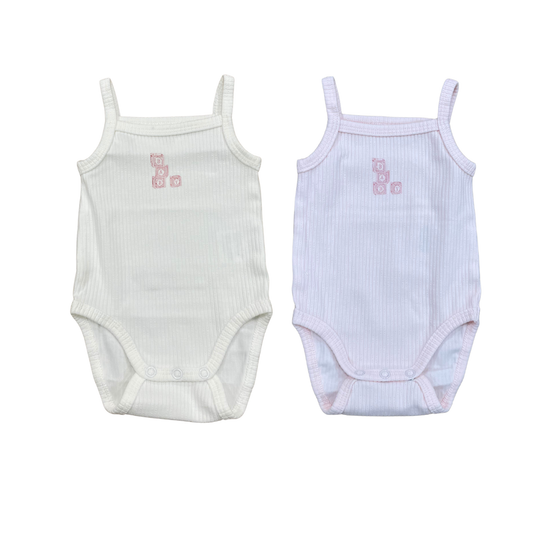 Kipp Baby Pink Baby Blocks Onesie Set