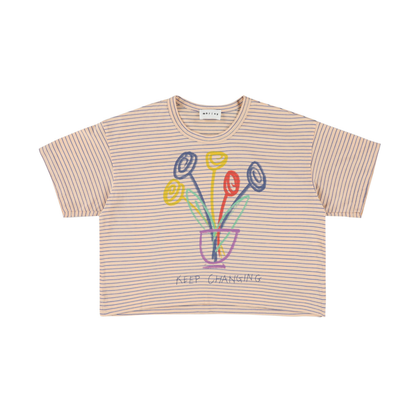 Morley Peach Skimmia Flowers Short Sleeve Tee