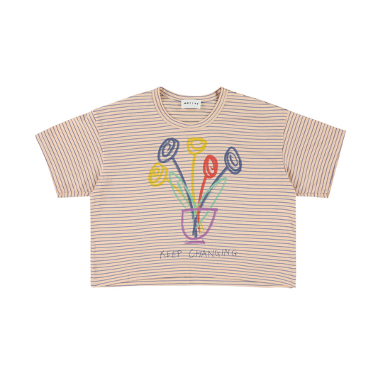 Morley Peach Skimmia Flowers Short Sleeve Tee