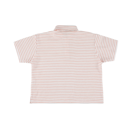 Morley Orange Wim Gil Short Sleeve Polo