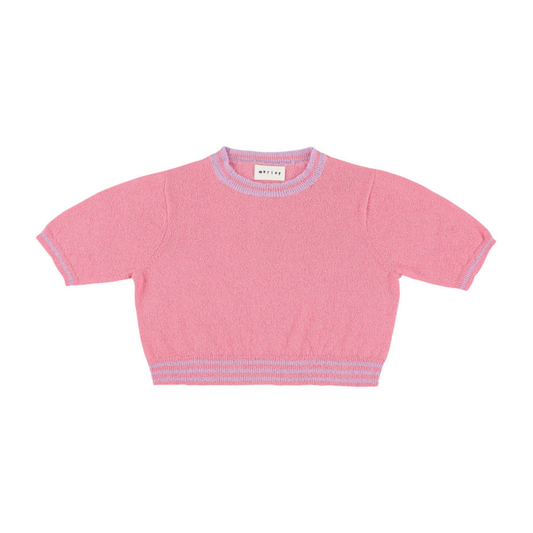 Morley Pink/Lilac Xane Soft Elbow Sleeve Top