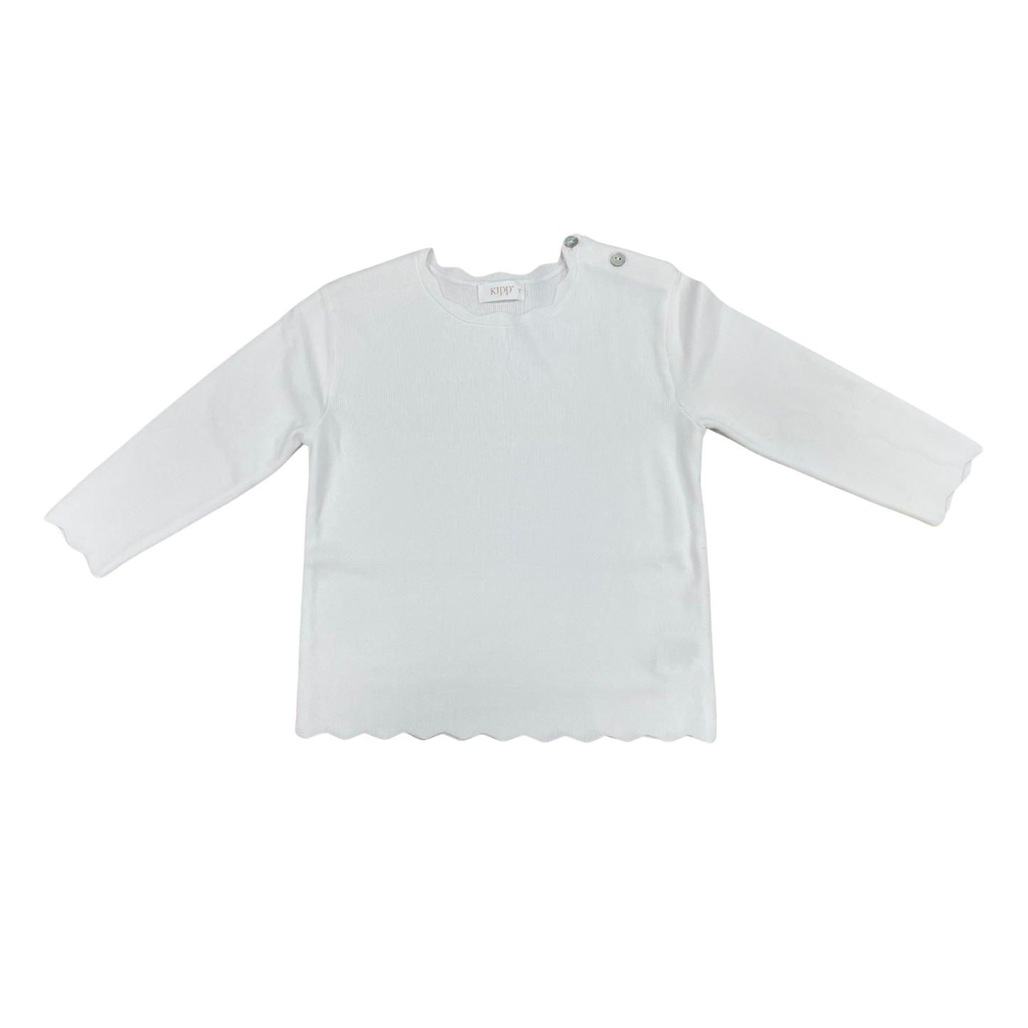 Kipp White Gracie Knit Top