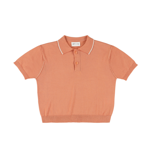 Morley Sand Xalapa Knit Short Sleeve Polo