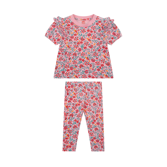 Oilily Toddler Tamerind Aop Short Sleeve Jersey Tee Set