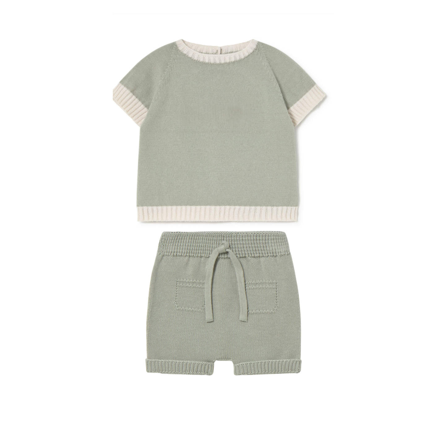 Li & Me Cream-Apple Knit Set