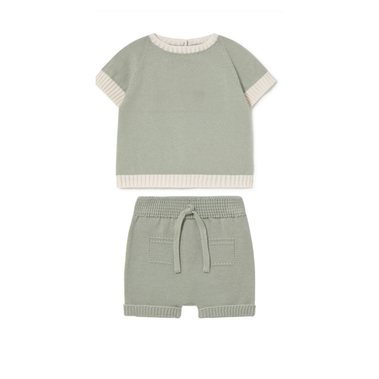Li & Me Cream-Apple Knit Set