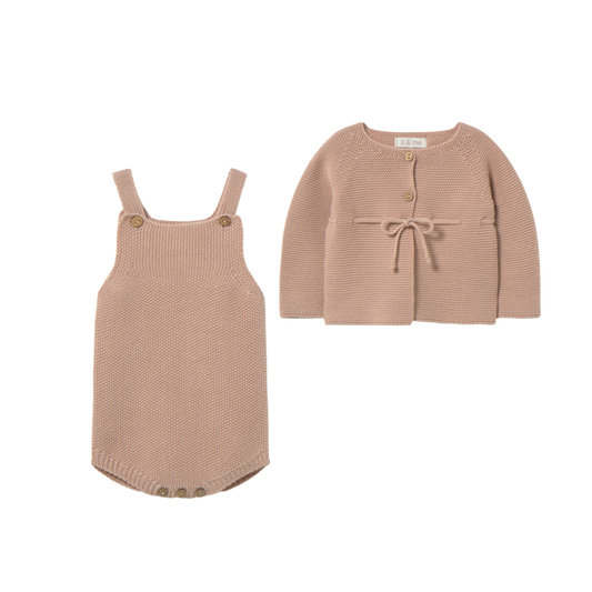 Li & Me Candy  Knit Cardigan Romper Set