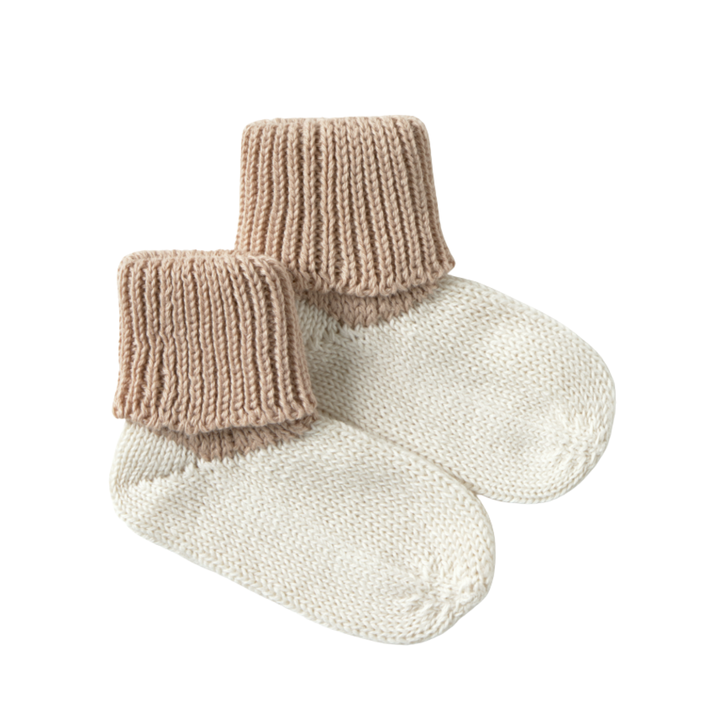 Li & Me Cream-Candy Ribbed Knit Bootie